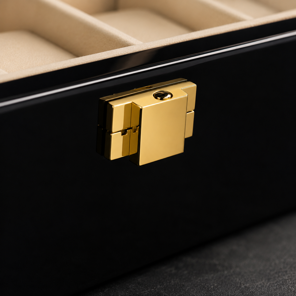 Coffret Héritage - détail zoom fermoir doré