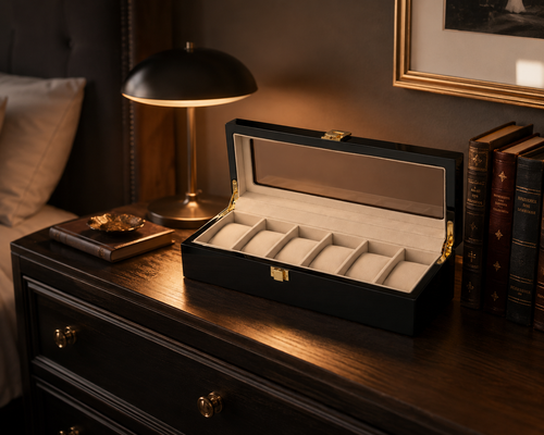Coffret Héritage - coffret ouvert, compartiments visibles