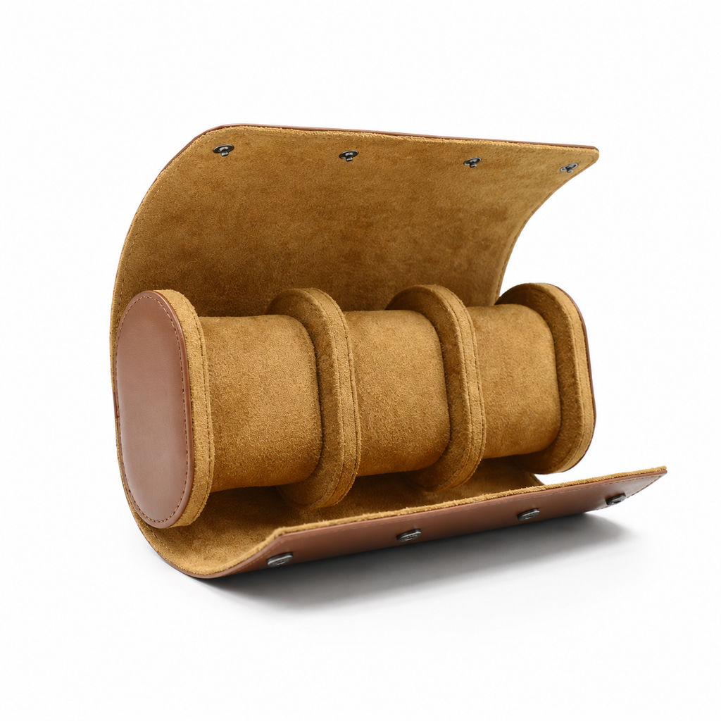 Etui Voyage Nomade - ouvert coloris Cognac